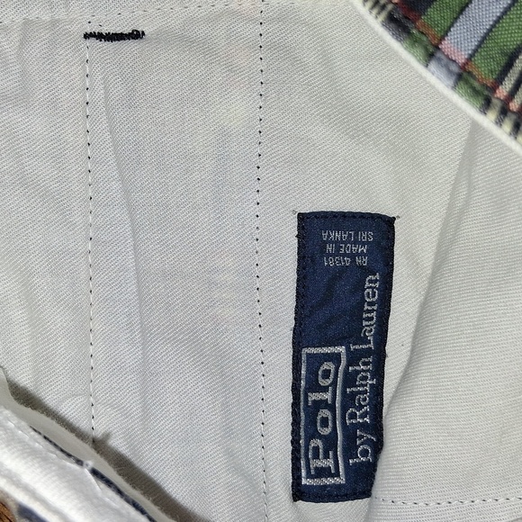 Polo By Ralph Lauren Men's Plaid Multicolor Shorts 100% Cotton Size 36 - Picture 5 of 8